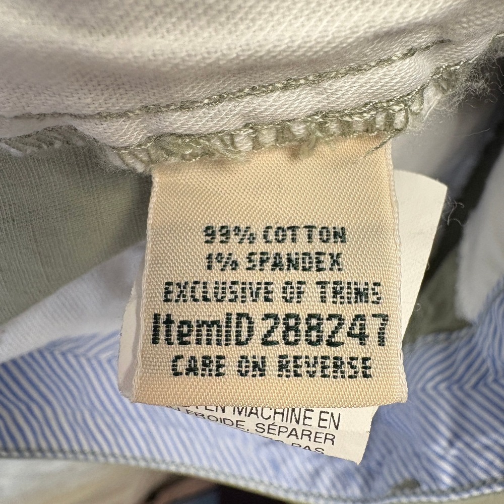 LL Bean Pants Women Sz 8 Reg Olive Green Cotton Casual Chino Classic Preppy - Picture 7 of 11